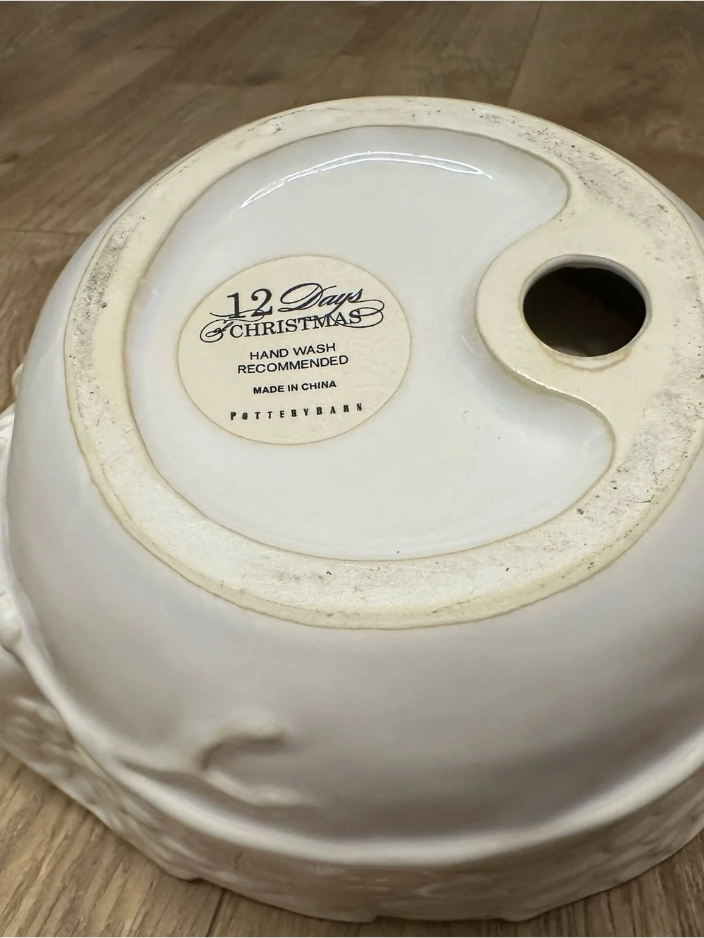 Pottery Barn Cream Ceramic Bird Nest Bowl